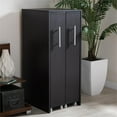 thumbnail image 2 of Baxton Studio Lindo Armoire de Rangement Multimédia à 2 Portes Coulissantes, Brun, 2 of 6