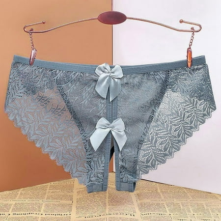 Women Thongs Low Rise Lace Panties Cut out Mesh Underwear Women s Crotchless Panties Sheer Thong for Women