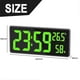 thumbnail image 2 of Large Digital Wall Clock with Temperature & Humidity, LED Display for Bedroom Office, 2 of 5