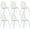 Silver Legs*6, variant on JUFU Clear Dining Chairs Set of 4, Clear Acrylic Dining Chairs with Silver Metal Legs, Modern Kitchen Seating