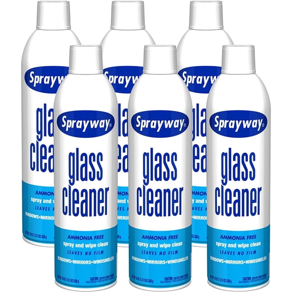 Glass Cleaner with Foaming Spray for a Streak-Free Shine for Home and Automotive Use, 19 oz., Pack of 6