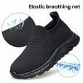 thumbnail image 4 of vibdiv Boys Girls Shoes Kids Sneakers Slip on Fitness Tennis Athletic Walking School Shoes All Black Little Kid Size 12.5, 4 of 6
