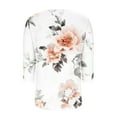 thumbnail image 5 of Women's 3/4 Sleeve Shirts Square Neck Summer Tops Dressy Casual Basic Tees Ladies T Shirts Blouses, Limited Time Under 10 Dollars SA-474, 5 of 5