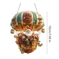 thumbnail image 5 of Dserfhy Christmas Hot Air Balloon Ornaments 2D Acrylic Xmas Tree Pendant Cartoon Santa in Hot Air Balloon Hanging Decoration for Trees Doors Windows Decor, 5 of 7