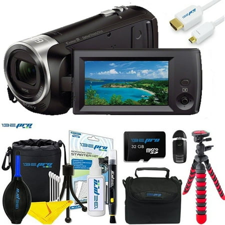 Sony HDR-CX405 Full HD Handycam Camcorder + 32GB Micro SD Card + Expo Essential Accessories Bundle
