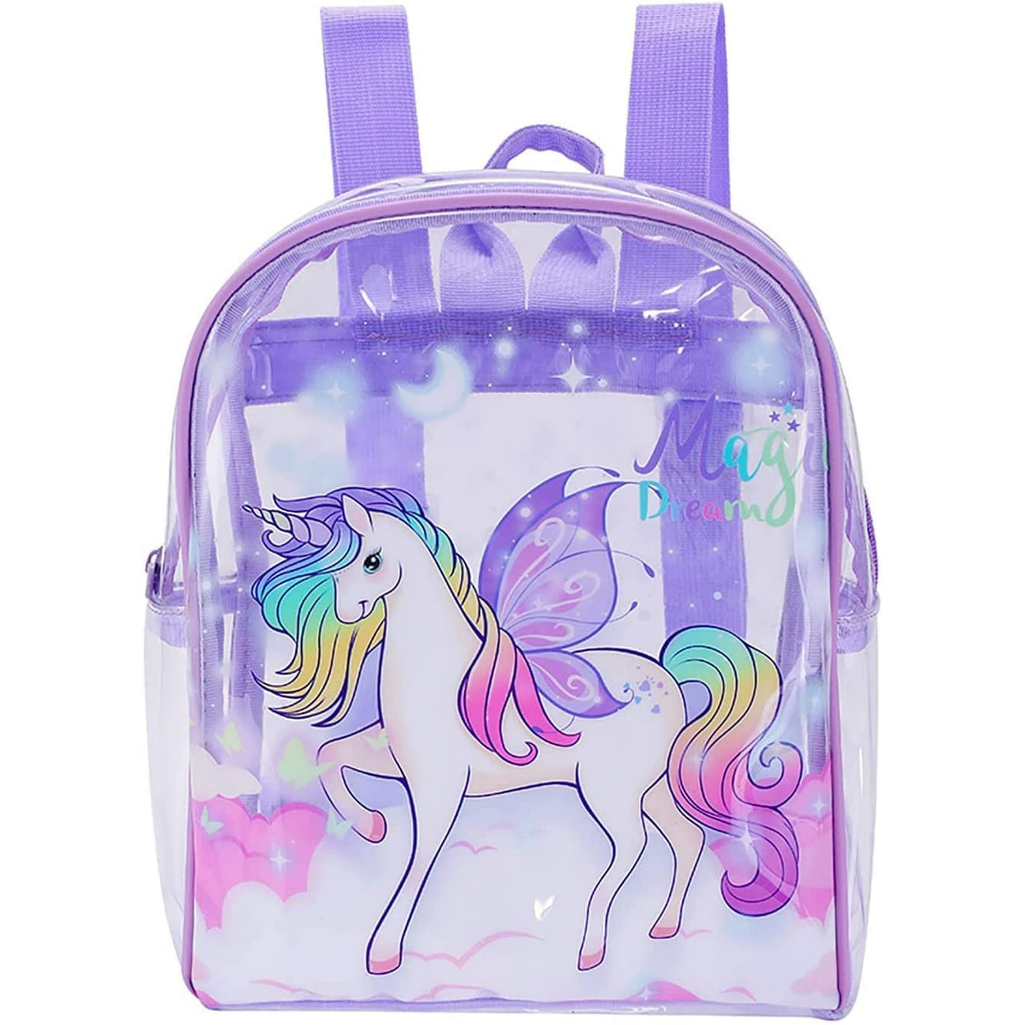 Ffiy Unicorn Backpack See Through Backpack Unicorn Clear Bag Purple Clear Backpack Clear Mini Backpack Casual Daypacks Festival Bag For Girls Other 11