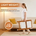thumbnail image 4 of Levlad 2 Step Ladder Folding Stool with 330 lbs Capacity, Wood Grain Step Stool with Anti-Slip Wide Pedals, Large Rubber Feet, 4 of 13