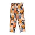 thumbnail image 6 of Uemuo Cute Cat Paw Pattern Women's Wide Leg Palazzo Lounge Pants with Pockets Light Weight Loose Comfy Casual Pajama Pants-Medium, 6 of 9