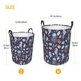 thumbnail image 2 of Lsque Watercolor Marine Animals pattern Laundry Hamper Basket, Tall Woven Rope Hamper Basket for Clothes, Lightweight Storage Basket, Collapsible Waterproof-Small, 2 of 8
