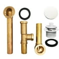 thumbnail image 6 of Westbrass 14" Brass Bath Waste & Overflow Assembly with Twist & Close Drain and Illusionary Cover, Powder Coat White, 6 of 17