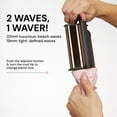 thumbnail image 3 of L'ANGE Hair VersaWaver Adjustable Titanium Waver | Pick 19mm or 32mm Waves with 1 Tool | Titanium 3-Barrel Waving Tool (Blush), 3 of 8
