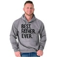 thumbnail image 3 of Best Father Ever Dad Fathers Day Men's Big & Tall Graphic Hoodie Brisco Brands 2X, 3 of 4