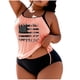thumbnail image 1 of Traje de baño de moda para mujer, de talla grande, con estampado, con cojín en el pecho y sin soporte de acero, holgado, con cordón ajustable, dividido., 1 of 3