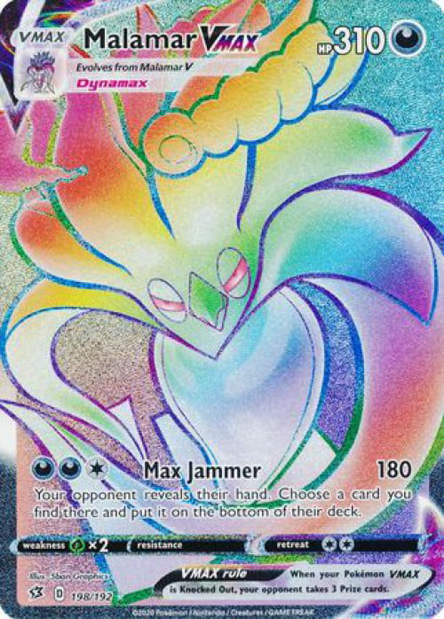 Malamar VMAX 198/192 HYPER Holo Foil Pokemon REBEL CLASH 