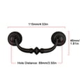 thumbnail image 3 of BE-TOOL 2Pcs Vintage Drawer Pulls Handles with Screws Dresser Drawer Cabinet Handle Cabinet Hardware Iron Black, 3 of 9
