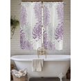 thumbnail image 6 of Purple Grey Chrysanthemum Bedroom Curtains 63 Inches length, Farmhouse Botanical Floral Modern Window Treatment Curtain Drapes, Rod Pocket Curtain Panels for Living Room Kitchen, 42"x63", 2 Panels, 6 of 7