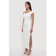 thumbnail image 3 of Women's Seashell Metallic Detail Side Slit Maxi Dress, 3 of 4