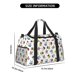 thumbnail image 3 of Fotbe French Bulldog With Coffee Cup Bolsa de Viaje con Estampado, Bolsa de Fin de Semana para Mujer con Compartimento para Zapatos, Bolsa de Gimnasio con Bolsillo Húmedo, 3 of 7
