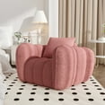thumbnail image 3 of Furniliving Bean Bag Chair for Adults, Oversized Lazy Floor Sofa with Armrests, No Assembly Required, Pumpkin Shaped Bean Bag Sofa for Living Room, Bedroom Apartment Office(Pink), 3 of 10