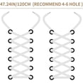 thumbnail image 4 of 3 Paires de Lacets Plats Blancs, Adaptés aux Espadrilles etc., 4 of 5