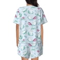 thumbnail image 3 of Kdxio Rabbit And Butterfly Print Pajamas Sets for Women Short-Sleeved Pjs with Lounge Shorts Two Piece Sleepwear S-4XL, 3 of 9