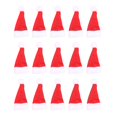 thumbnail image 1 of Mini sombrero de Papá Noel para niños, decoración de piruletas, dulces, paquete de dulces DIY, 50 piezas, rojo y blanco, 1 of 3
