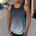thumbnail image 3 of Man Tank Top Mens Tank Tops Undershirt Tank Top For Men Men's Print Tank Top Casual Sports Sleeveless Round Neck T-shirt Tank Top Black L, 3 of 5