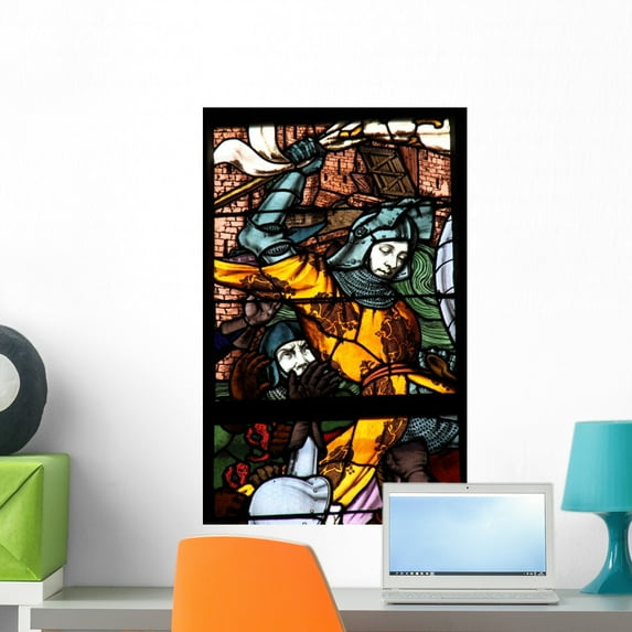 Jeanne D'arc Wall Mural by Wallmonkeys Peel and Stick Graphic (24 in H x 15 in W) WM180151