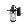 thumbnail image 3 of Lámpara de pared Globe Electric Vintage, 1 luz, negro natural, 3 of 7