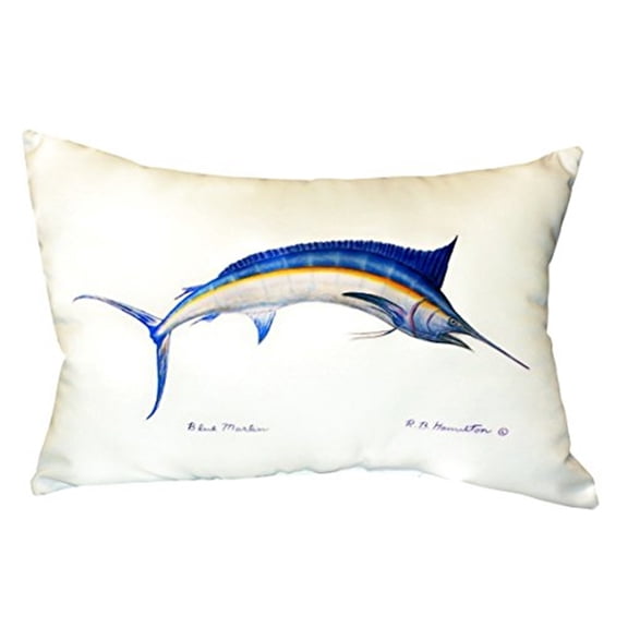 Blue Marlin No Cord Pillow 16x20