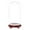 Red Wood Veneer Base, variant on Plymor 9.75" x 20" Glass Display Dome Cloche (Red Wood Veneer Footed Base)