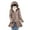 Khaki, variant on RKSTN Puffer Jacket Womens Lightweight Removable Hood Lightweight Down Jacket Mid-length Plus Size Zipper Thin Jacket with Pockets