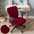 thumbnail image 6 of Stretch office computer chair seat covers Removable chair slip cover Red, 6 of 8