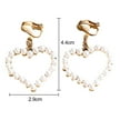 thumbnail image 3 of Pendientes de mujer con hebilla de perlas Pendientes colgantes de mujer Pendientes de perlas de imitación blancas chapadas en oro moda, 3 of 6