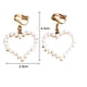 thumbnail image 3 of Pendientes de mujer con hebilla de perlas Pendientes colgantes de mujer Pendientes de perlas de imitación blancas chapadas en oro moda, 3 of 6