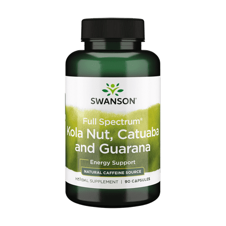 Swanson Full-Spectrum Kola Nut, Catuaba, Guarana 90 Capsules