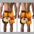 thumbnail image 3 of luoweisi Men's Beach Shorts Quick Dry Swim Trunks with Mesh Lining Thanksgiving Pumpkin S, 3 of 5