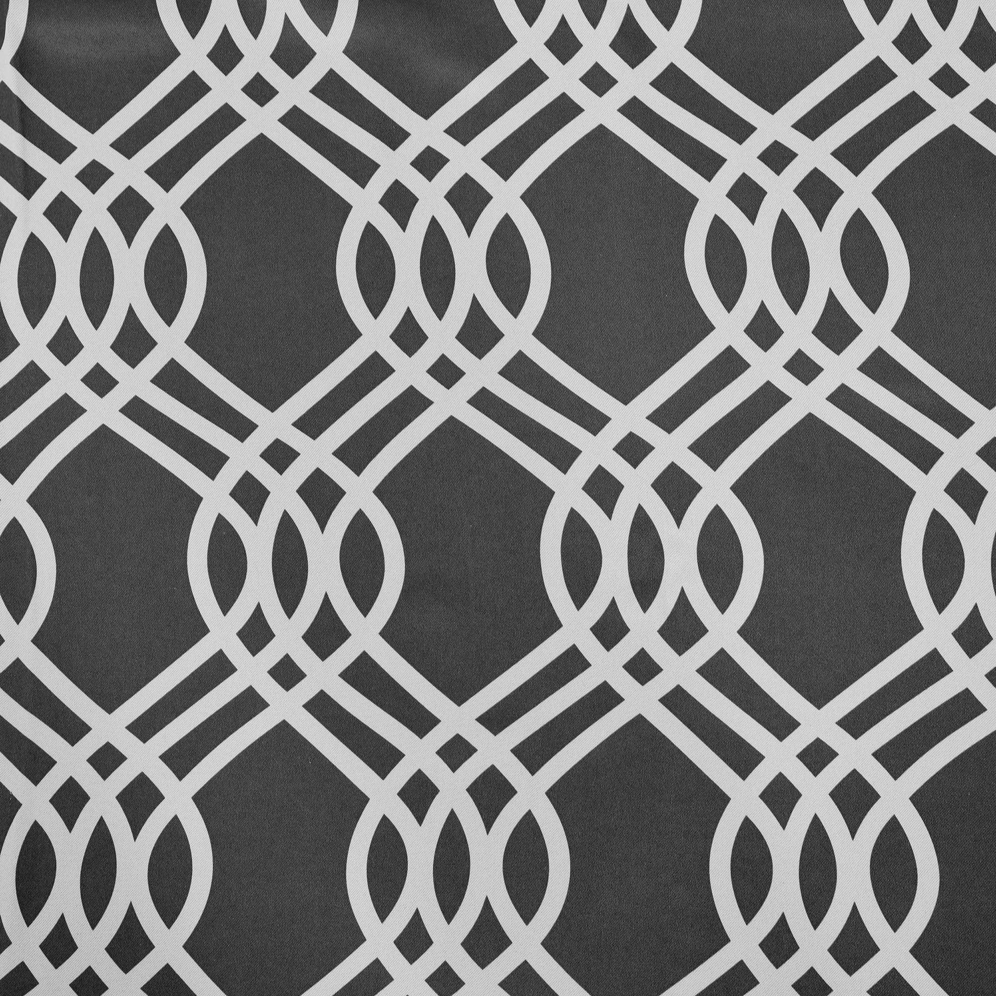 Superior Ribbon Blackout Curtains Set of 2, Grommet Header Cutain Panel Pair, Chrome, 42"W x 84"L
