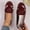 Wine, variant on Womens Wine Patent Faux Leather Loafers, Slip-On Flats with Rhinestone Bow, Comfort Soft Sole for Work & Casual,Size 9.5