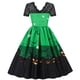 thumbnail image 4 of Moda de Halloween para mujer, vestido de manga corta con cuello redondo hasta la rodilla, vestido estampado de encaje para mujer Pompotops  ghjkhdj14892, 4 of 8