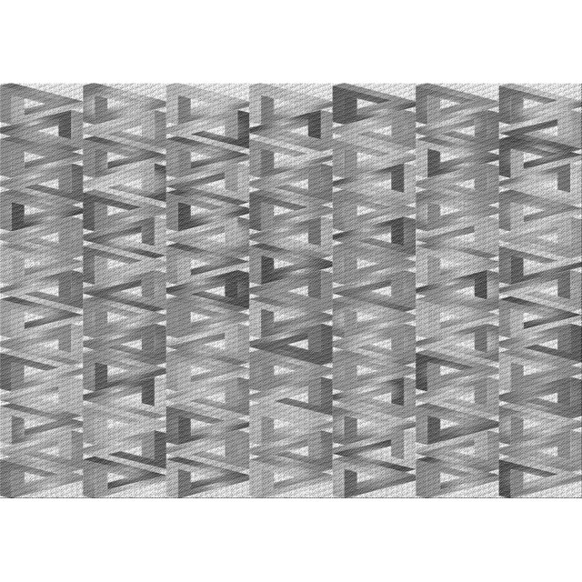 Ahgly Company Tapis Rectangulaire Lavable en Machine Intérieur Transitionnel Gris Argenté, 7 Pieds x 10 Pieds