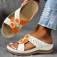 thumbnail image 4 of Dakaela Women Orthotic Slides Comfortable Walking Sandals Arch Support Bohemian Summer Shoes Orange 8.5, 4 of 7