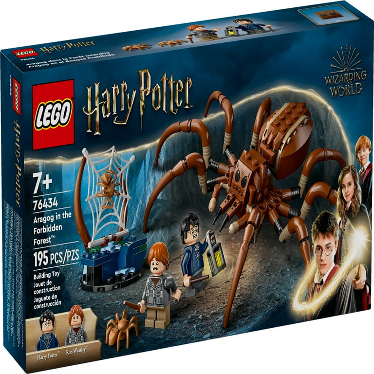 LEGO Harry Potter Aragog in the Forbidden Forest Spider Toy Playset for Kids Harry Potter Collectible with Magical Creature and 2 Minifigures Harry