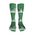 thumbnail image 5 of Kdxio Christmas Green Funny Silky Novelty Funky Long Knee High Socks Soft 3D Print Cosplay Crazy Stockings for Men Women, 5 of 8