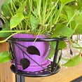 thumbnail image 2 of koolsoo Hanging Railing Planter Baskets Flower Pot Holder Hanger Iron Potted Plants Rack Black, 2 of 7