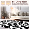 thumbnail image 2 of ODIKA 4'x6' Machine Washable Non-Slip Area Rug, Monochrome Interlocking Spotted With Bold Contrast Accents High Traffic Rug, Black, 284148, 2 of 7