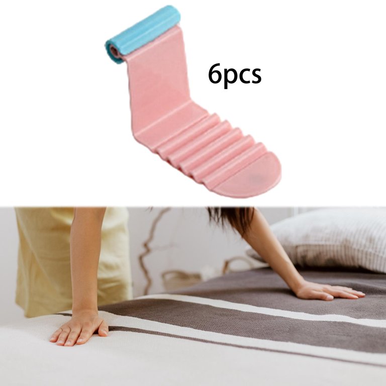 Bed Sheet Grippers Stronger, Invisible Adjustable Snug ,Tidy ,Durable,  Stays Keepers Tightly PP Resistant Clamp for Quit Mattresses Blue