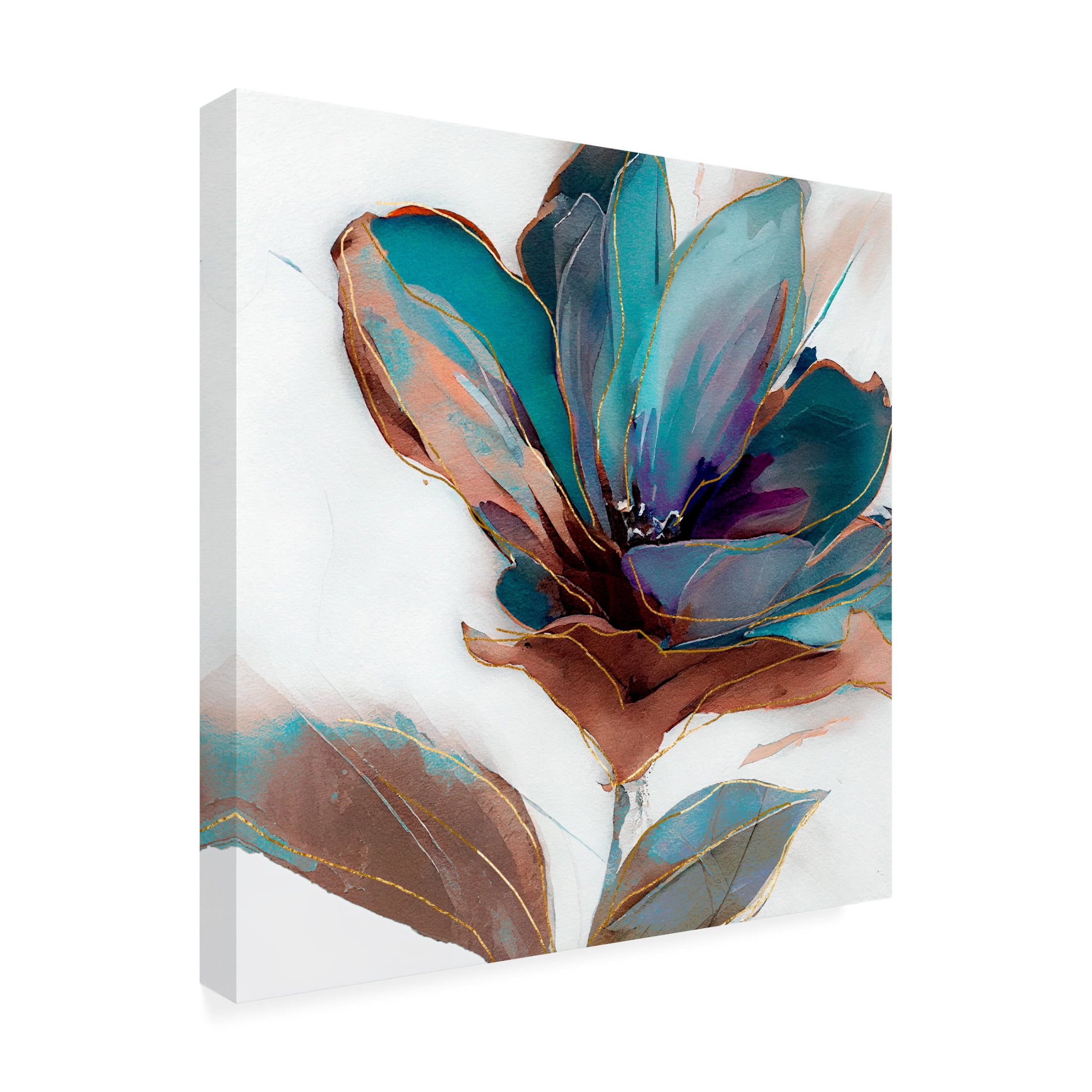 Canvas Wall Art - Sasha 'Defiant Nature I' Wall Art for Living Room, Bedroom, or Office Décor by Trademark Fine Art - 14 x 14 Inches