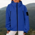 thumbnail image 3 of Windbreaker Jacket Women 2025 Fall Outdoor Hiking Travel Windproof Zip Up Hooded Windbreaker with Pockets Outerwear, 3 of 8
