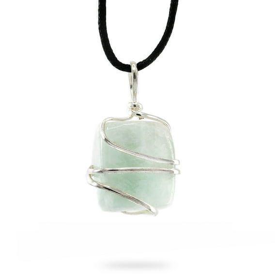 Ayana Amazonite Pendant Necklace for Harmony and Empowerment - Real Gemstone on Adjustable Cord for Chakra Healing - 18-22 Inch Adjustable Cord, With a Premium Carrying Pouch - Crystal Gifts for Women